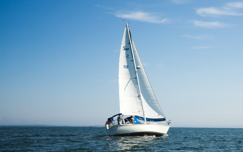 Boater enjoying a ride on Canadian waters